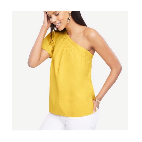 yellow one sleeve top